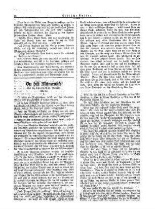 Du bist Mitmensch! : (Schluß)