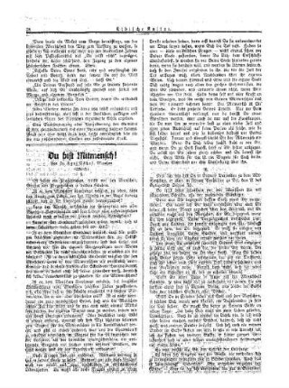 Du bist Mitmensch! : (Schluß)
