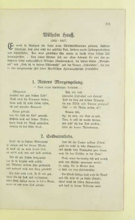 Wilhelm Hauff. 1802 - 1827