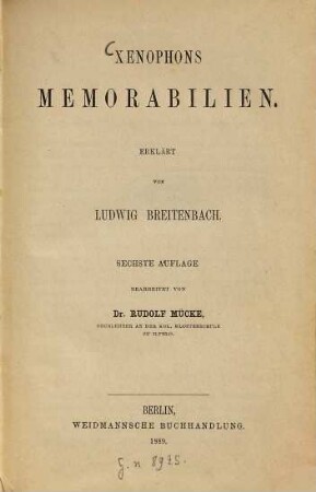 Xenophons Memorabilien