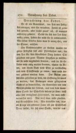 Verachtung des Todes - Vorurtheil
