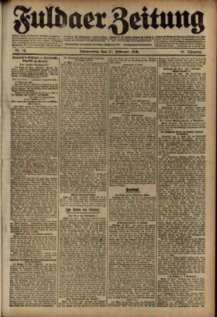 Ausgabe vom Donnerstag, den 21. Februar 1918.