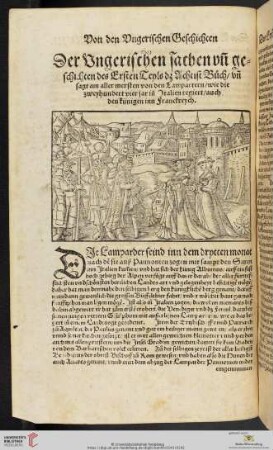 Der Vngerischen Sachen vn[d] Geschichten des Ersten Teyls dz Achtist Buch