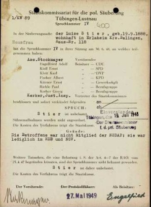 Stier, Luise