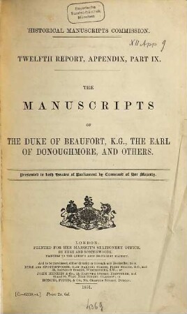 Report. 12. 1890 (1891), Appendix part 9