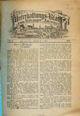 Kitzinger Anzeiger. Unterhaltungs-Blatt zum Kitzinger Anzeiger. 1878, 1878