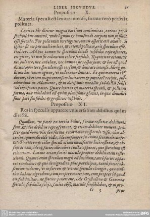 Propositio XI. Res in speculis apparere universaliter debilius quam directe.