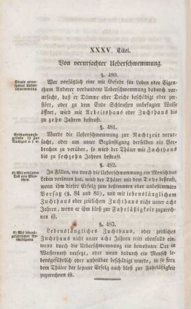XXXV. Titel. Von verursachter Ueberschwemmung