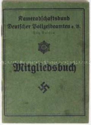 Mitgliedsbuch des Kameradschaftsbundes Deutscher Polizeibeamten e. V.