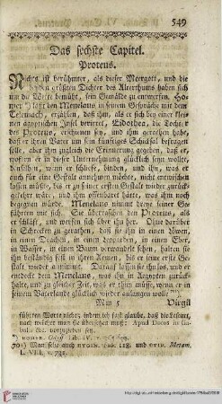 Das sechste Capitel: Proteus
