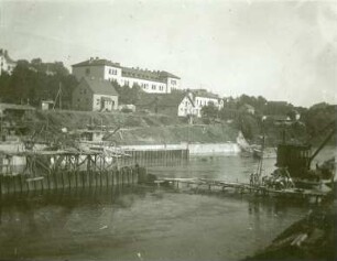 Wehr- und Schleusenbau Diez an der Lahn, Deutschland, ohne Datum