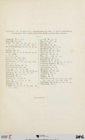 Verzeichnis der hauptsächlich bemerkenswerten Orte [...]
