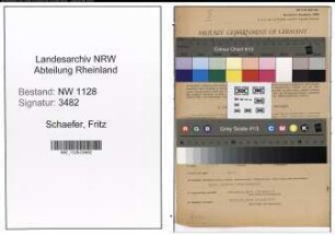Entnazifizierung Fritz Schaefer , geb. 16.03.1915 (Polizist)