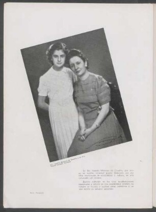 [Fotografía de] Sra. Juanita Mautone de Cousiño y su hija Raquel Caviglia Mautone