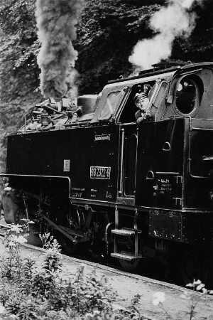 Dampflok der Schmalspurbahn "Rasender Roland"