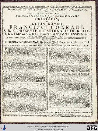Theses Ex Universa Theologia Dogmatico-Scholastica