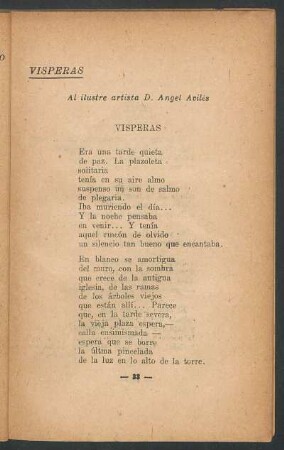 Vísperas : Al ilustre artista D. Ángel Avilés