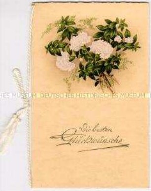 Glückwunschkarte zur Konfirmation mit Blumenmotiv