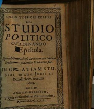 De studio politico ordinando epistola