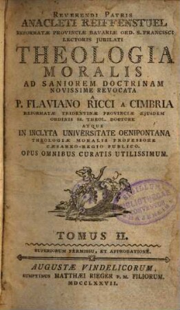 Theologia moralis ..., 2.