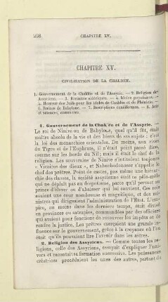 Chapitre XV. Civilisation de la Chaldée