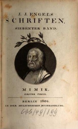 J. J. Engel's Schriften. 7, Mimik ; 1