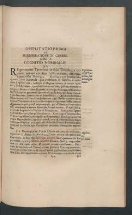 Sectio I. Cognitio Nominalis.