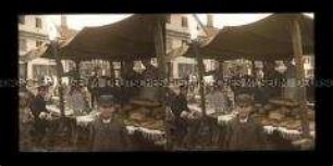 Verkaufsstände auf dem Marktplatz, Ozorkow
