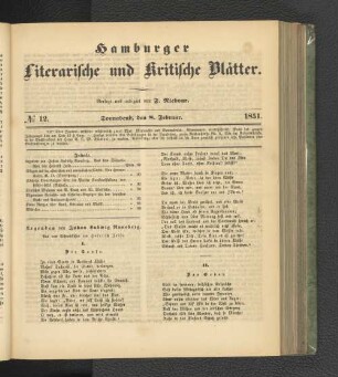 No. 12. 8. Februar 1851