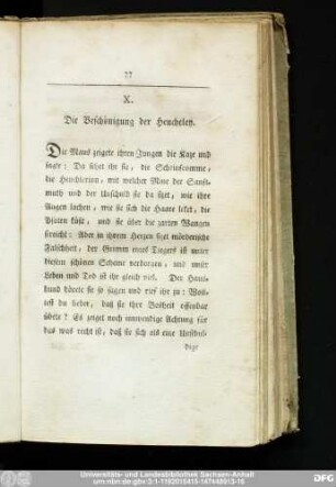 X. Die Beschönigung der Heucheley.