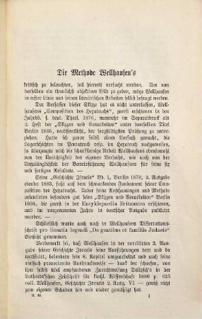 Wellhausen's Methode kritisch beleuchtet