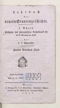 Theil 1, Curs 2, [Schülerband]: [Theil 1, Curs 2, [Schülerband]]