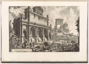 Veduta del Castello dell'Acqua Paola sul Monte Aureo (Ansicht des Brunnenkopfs der Acqua Paola auf dem Gianicolo), aus der Folge "Vedute di Roma"