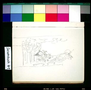 Ideenskizze zu "Orpheus und die Tiere"