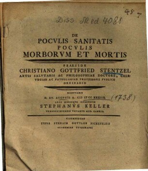 De Pocvlis Sanitatis Pocvlis Morborvm Et Mortis