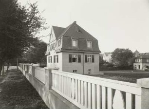 Bautzen, Ziegelwall 3, Wohnhaus der Stadtgärtnerei, Ansicht von Osten