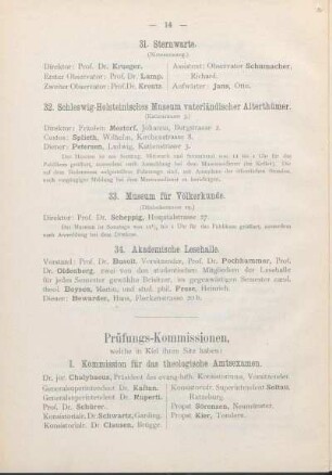 Prüfungs-Kommissionen.