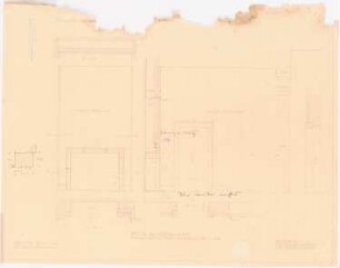 Villa von der Heydt, Berlin-Tiergarten Umbau: Diele im Erdgeschoss: Wandansicht 1:20