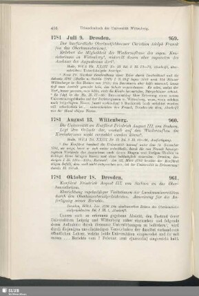 959. 1781, Juli 8. Dresden