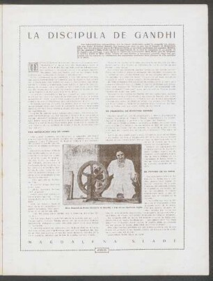 La discipula de Gandhi