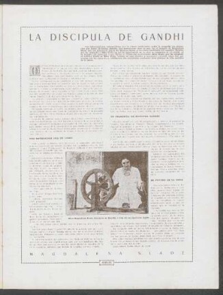 La discipula de Gandhi