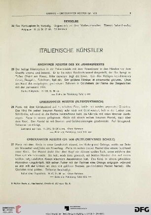 Italienische Künstler (Nr. 25-32)