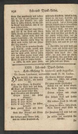 XXIII. Lob- und Dank-Lieder
