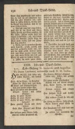 XXIII. Lob- und Dank-Lieder