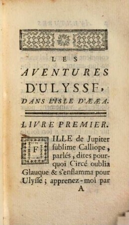 Aventures D'Ulysse, Dans L'Isle D'Aeaea, 1