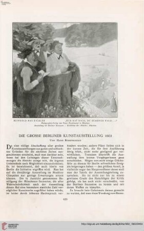 Die grosse Berliner Kunstausstellung 1903