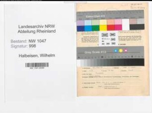 Entnazifizierung Wilhelm Halbeisen , geb. 28.03.1898 (Kaufmann)
