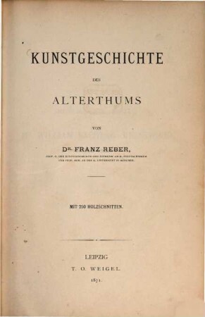 Kunstgeschichte des Alterthums