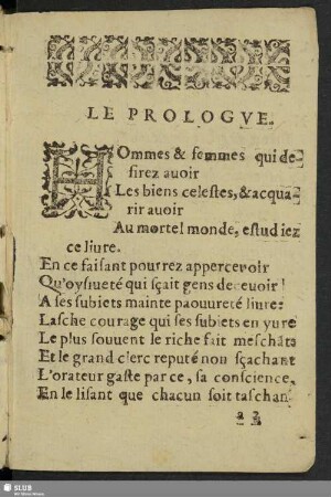 Le Prologue