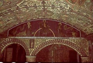 Christus als Weltenrichter mit Maria, Johannes, Jakobus d. Ä. und Moses